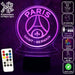 Paris Saint-Germain Football Club LED Night Light 7 Colours + Remote Control - Kustombox EFC SOCCER