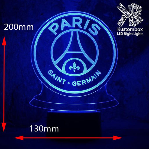 Paris Saint-Germain Football Club LED Night Light 7 Colours + Remote Control - Kustombox EFC SOCCER