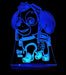 Paw Patrol Skye Personalised Name - 3D LED Night Light 7 Colours + Remote Control - Kustombox