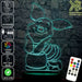 Piglet from Winnie the Pooh Disney- 3D LED Night Light 7 Colours + Remote Control - Kustombox