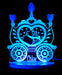 Princess Carriage Kingdom Personalised Name - 3D LED Night Light 7 Colours + Remote Control - Kustombox