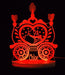 Princess Carriage Kingdom Personalised Name - 3D LED Night Light 7 Colours + Remote Control - Kustombox