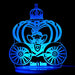 Princess Carriage Personalised Name - 3D LED Night Light 7 Colours + Remote Control - Kustombox