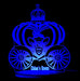 Princess Carriage Personalised Name - 3D LED Night Light 7 Colours + Remote Control - Kustombox