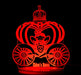 Princess Carriage Personalised Name - 3D LED Night Light 7 Colours + Remote Control - Kustombox