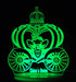Princess Carriage Personalised Name - 3D LED Night Light 7 Colours + Remote Control - Kustombox