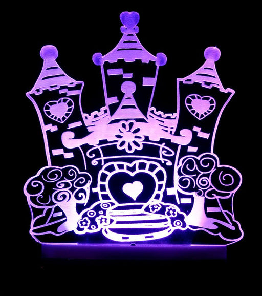 Princess Castle - 3D LED Night Light 7 Colours + Remote Control - Kustombox