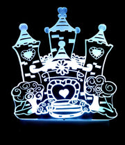 Princess Castle - 3D LED Night Light 7 Colours + Remote Control - Kustombox