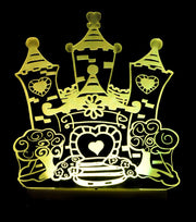 Princess Castle - 3D LED Night Light 7 Colours + Remote Control - Kustombox
