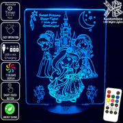 Princess Castle 3D LED Night Light 7 Colours + Remote Control - Kustombox