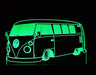 Retro Kombi 60's Classic volkswagon LED Night Light 7 Colours + Remote Control - Kustombox