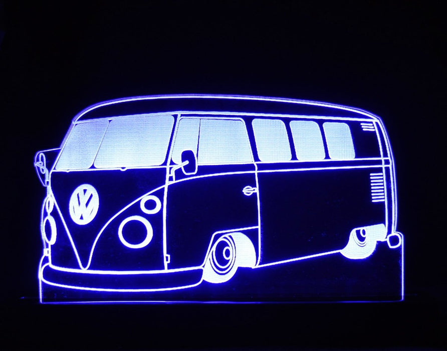 Retro Kombi 60's Classic volkswagon LED Night Light 7 Colours + Remote Control - Kustombox