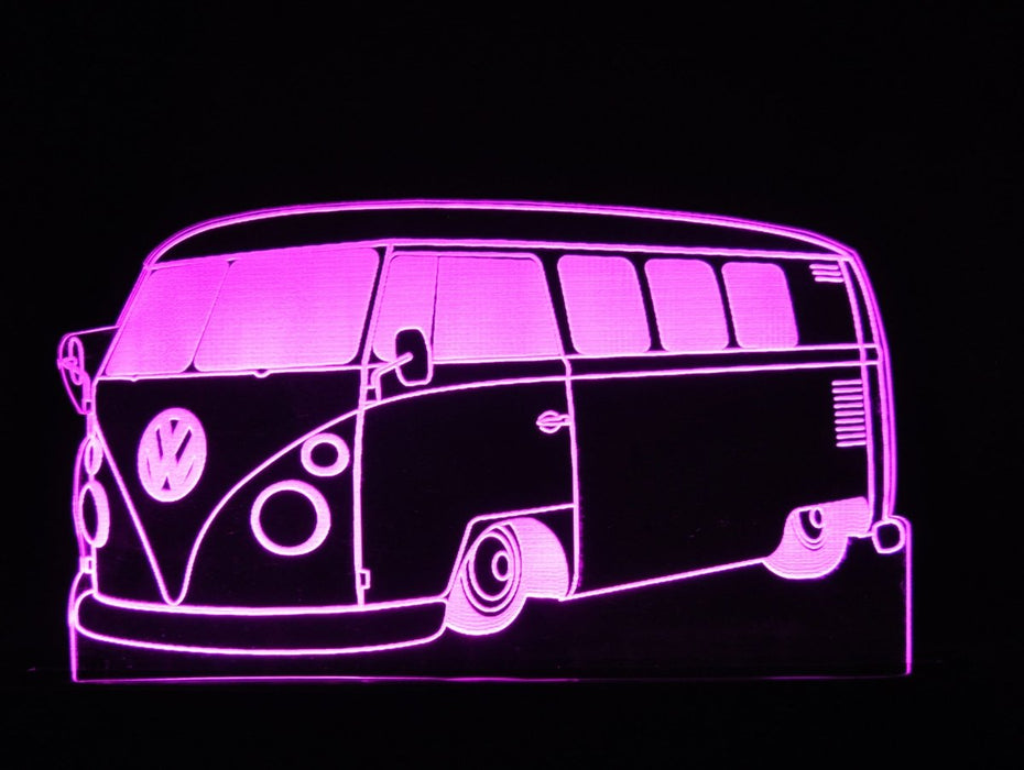 Retro Kombi 60's Classic volkswagon LED Night Light 7 Colours + Remote Control - Kustombox