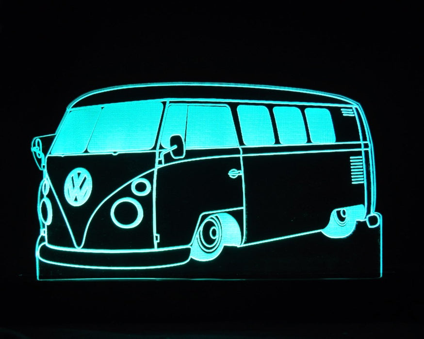 Retro Kombi 60's Classic volkswagon LED Night Light 7 Colours + Remote Control - Kustombox