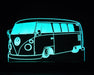 Retro Kombi 60's Classic volkswagon LED Night Light 7 Colours + Remote Control - Kustombox
