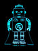 Robot Personalised Name - 3D LED Night Light 7 Colours + Remote Control - Kustombox
