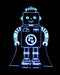 Robot Personalised Name - 3D LED Night Light 7 Colours + Remote Control - Kustombox