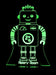 Robot Personalised Name - 3D LED Night Light 7 Colours + Remote Control - Kustombox