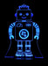 Robot Personalised Name - 3D LED Night Light 7 Colours + Remote Control - Kustombox