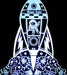 Rocket Space Ship Personalised Name - 3D LED Night Light 7 Colours + Remote Control - Kustombox