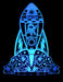Rocket Space Ship Personalised Name - 3D LED Night Light 7 Colours + Remote Control - Kustombox