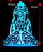 Rocket Space Ship Personalised Name - 3D LED Night Light 7 Colours + Remote Control - Kustombox