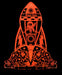 Rocket Space Ship Personalised Name - 3D LED Night Light 7 Colours + Remote Control - Kustombox
