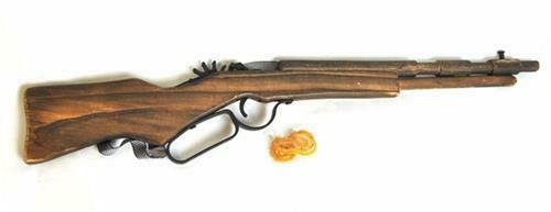 Rubber Band Gun Winchester Rifle Timber Gun Launcher Wooden Toy BRAND NEW - Kustombox