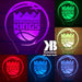 SACRAMENTO KINGS NBA BASKETBALL LED Night Light 7 Colours + Remote Control - Kustombox NBA