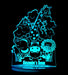 Safari Jungle Animals Personalised Name Light 3D LED Night Light 7 Colours + Remote Control - Kustombox