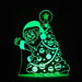 Santa Claus & Christmas Light 3D LED Night Light 7 Colours + Remote Control - Kustombox xmas