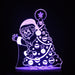 Santa Claus & Christmas Light 3D LED Night Light 7 Colours + Remote Control - Kustombox xmas
