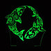 Shark and Dolphin Kiwi Art - 3D LED Night Light 7 Colours + Remote Control - Kustombox