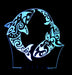 Shark and Dolphin Kiwi Art - 3D LED Night Light 7 Colours + Remote Control - Kustombox