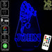 SKATE BOARD PERSONALISED NAME 3D LED Night Light 7 Colours + Remote Control - Kustombox