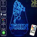 SKATE BOARD PERSONALISED NAME 3D LED Night Light 7 Colours + Remote Control - Kustombox