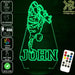 SKATE BOARD PERSONALISED NAME 3D LED Night Light 7 Colours + Remote Control - Kustombox