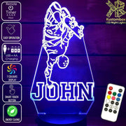 SKATE BOARD PERSONALISED NAME 3D LED Night Light 7 Colours + Remote Control - Kustombox