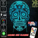 SKULL CANDY DAY OF THE DEAD 3D LED Night Light 7 Colours + Remote Control - Kustombox