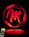 Soccer Football Personalised Name 3D LED Night Light 7 Colours + Remote Control - Kustombox