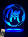 Soccer Football Personalised Name 3D LED Night Light 7 Colours + Remote Control - Kustombox
