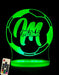 Soccer Football Personalised Name 3D LED Night Light 7 Colours + Remote Control - Kustombox