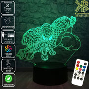 SPIDERMAN AVENGERS LED Night Light 7 Colours + Remote Control - Kustombox