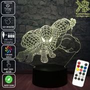 SPIDERMAN AVENGERS LED Night Light 7 Colours + Remote Control - Kustombox