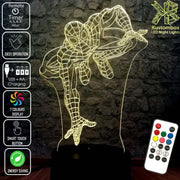 SPIDERMAN AVENGERS LED Night Light 7 Colours + Remote Control - Kustombox