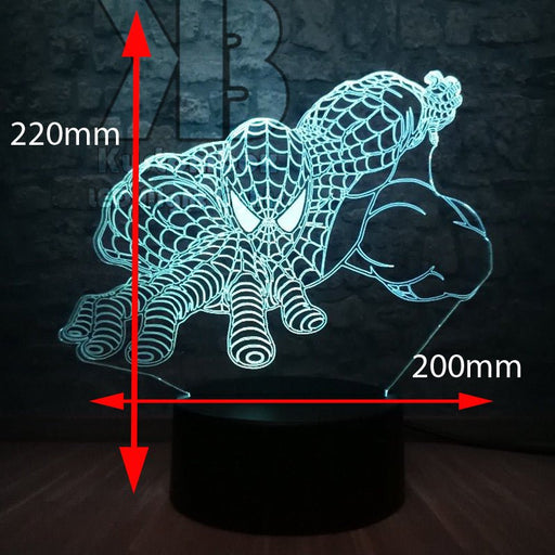 SPIDERMAN AVENGERS LED Night Light 7 Colours + Remote Control - Kustombox