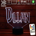 Spiderman Font Personalised Name 3D LED Night Light 7 Colours + Remote Control - Kustombox