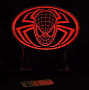 Spiderman Personalised Name - 3D LED Night Light 7 Colours + Remote Control - Kustombox