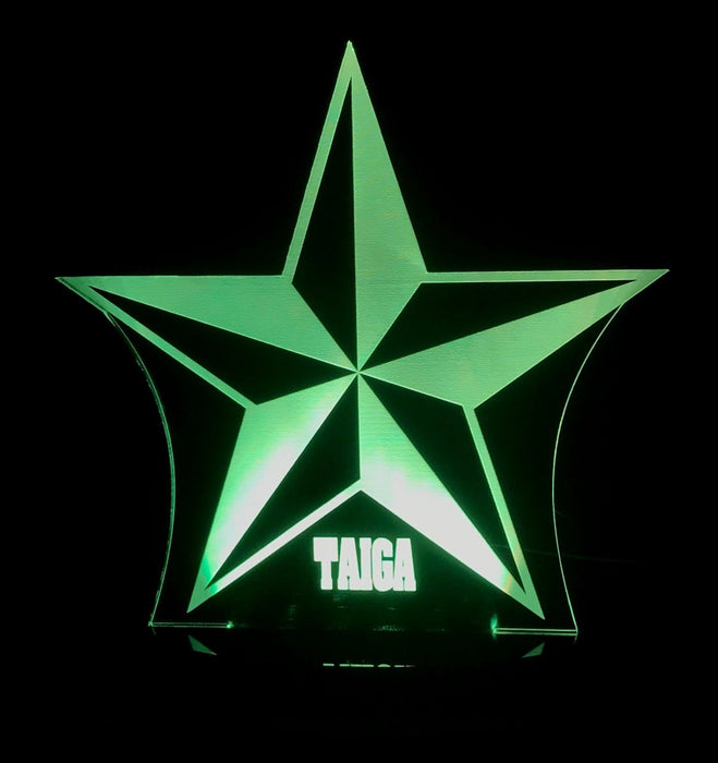 Star Shape Personalised Name - 3D LED Night Light 7 Colours + Remote Control - Kustombox