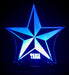 Star Shape Personalised Name - 3D LED Night Light 7 Colours + Remote Control - Kustombox